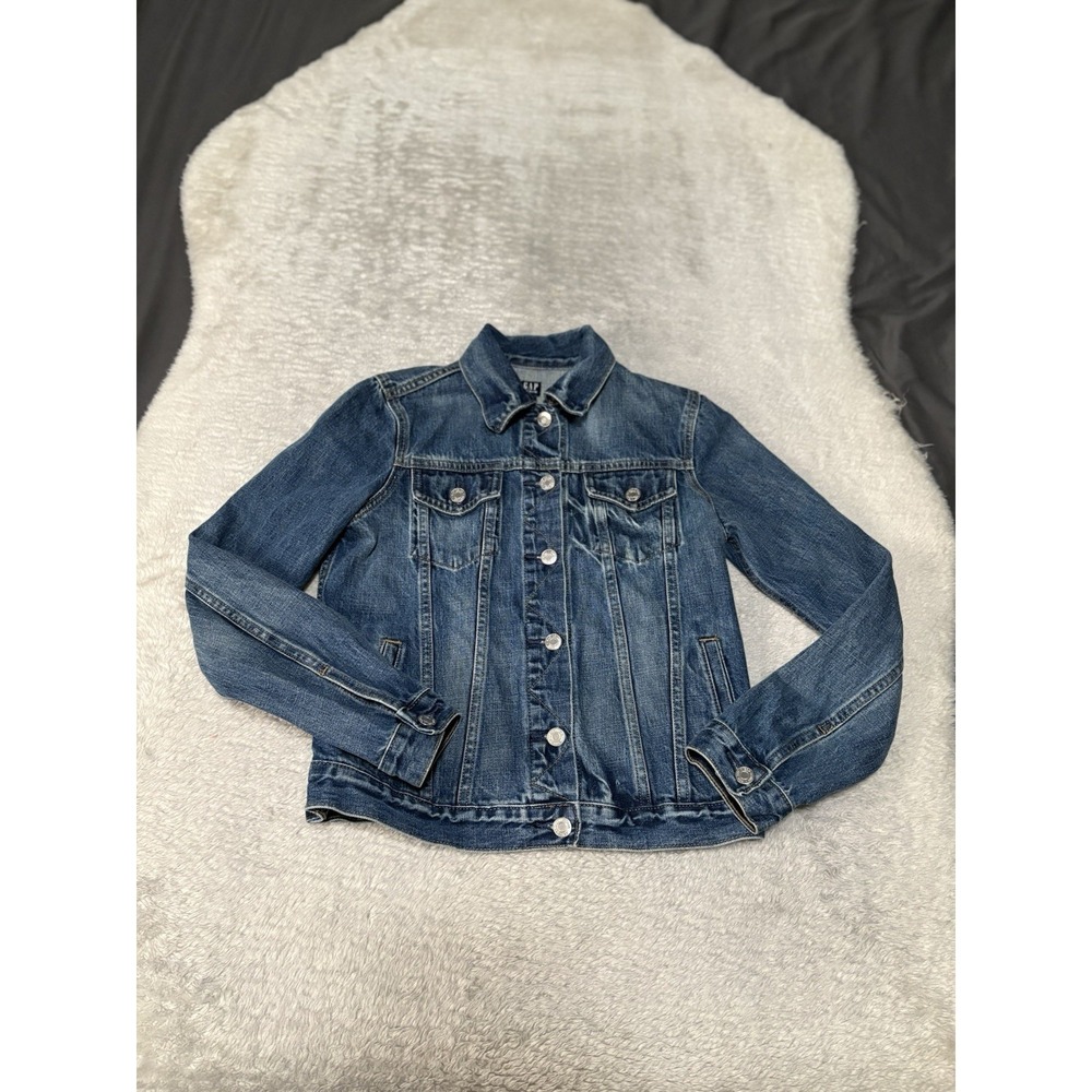 Gap‎ Denim Womens Blue Trucker Western Jean Jacket Size XS